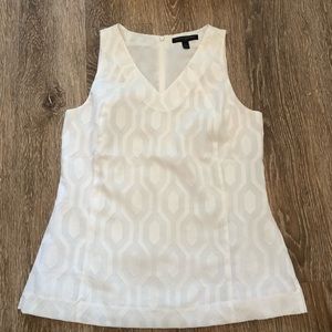 Banana Republic Silky White Sleeveless Top